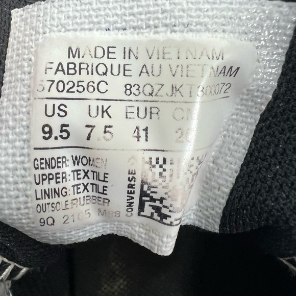 CONVERSE Chuck Taylor All Star Move Platform Black White Women's Sneakers 9.5 - Picture 8 of 8